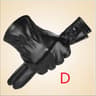 UrbanDrive Black Leather Gloves For Men Thin Winter Touchscreen Driving Style 9