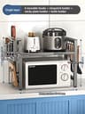 Retractable MultiFunction Microwave Oven  Kitchen Storage Rack 14