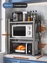 Retractable MultiFunction Microwave Oven  Kitchen Storage Rack 17