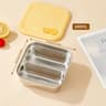 WORTHBUY Portable 304 Stainless Steel Lunch Box Leak Proof Reusable Bento Box For Kids And Travel 6