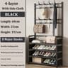 MultiLayer Clothes And Shoe Organizer Rack FloorStanding Hat  Shoe Storage Shelf 6