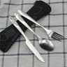 Portable Picnic Cutlery Set With Washable Tableware And Zipper Travel Case 6