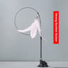 Cat Teaser Toy With Bell And Suction Cup Extended Rod Replaceable Feather Head 12