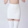Elastic PU Mesh Hip Wrapping Mini Skirt For Women 7