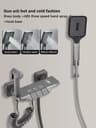 Grey Wall Mounted Digital Display Shower System Full Set 8