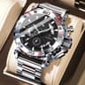 POEDAGAR Luxury Stainless Steel Chronograph Watch For Men 7