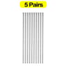 30 Pairs Stainless Steel Chopsticks Non Slip Reusable Metal Dining Set 6