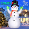 7087in Inflatable Christmas Decoration Santa Backpack LED Outdoor Holiday Display 9
