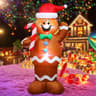 7087in Inflatable Christmas Decoration Santa Backpack LED Outdoor Holiday Display 6