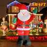 7087in Inflatable Christmas Decoration Santa Backpack LED Outdoor Holiday Display 8