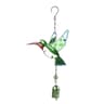 Hummingbird Dragonfly Wind Chime With Painted Glass Metal Art For Garden Decor 8