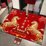2026 Year Of The Horse Chinese New Year Red Gold Festival Rug Mat 6