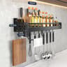 NoDrill Wall Mounted Kitchen Storage Rack With Drainage Design And Large Capacity Organizer 9