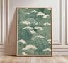 Vintage Japanese Crane Ukiyoe Wall Art Red Sun Pine Print 22