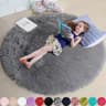 Ultra Soft Fluffy Round Rug Shaggy Bedroom Carpet Aesthetic Plush Floor Mat 8