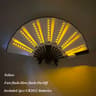 LED Neon Folding Rave Fan  Luminous Party Hand Fan For Festivals  Events 12