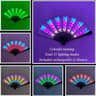 LED Neon Folding Rave Fan  Luminous Party Hand Fan For Festivals  Events 8