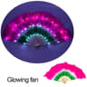 LED Neon Folding Rave Fan  Luminous Party Hand Fan For Festivals  Events 24