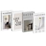 Modern Aesthetic Faux Book Set For Coffee Table  Bookshelf Decor 4pcs 14