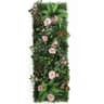 Artificial Rose Wall Panel Greenery Backdrop 1575x4724in Decorative Lawn Mat 16