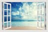 OceanView 3D Window Wall Sticker Beach Scene Vinyl Decor 7