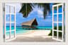 OceanView 3D Window Wall Sticker Beach Scene Vinyl Decor 20