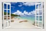 OceanView 3D Window Wall Sticker Beach Scene Vinyl Decor 21