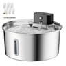 PureFlow Wireless Stainless Steel Pet Water Fountain 108oz Motion Sensor Drinking Station 10