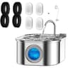 PureFlow Stainless Steel Pet Water Fountain 101oz Automatic Drinking Station 9