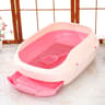 CleanFlow ExtraLarge SemiClosed Double Layer Cat Litter Box With Drawer  Splash Guard 6