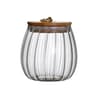 Airtight Glass Storage Jar With Wooden Lid For Coffee Beans Tea Sugar Grains And Snacks 7