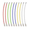 10 Pack Color Stainless Steel Wire Keychain Cable Rings 6 Inch Locking Loops 6