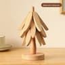 Natural Bamboo Tree Coaster Set Heat Resistant Trivets With Stand 7