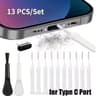 Phone Charging Port Dust Plug And Cleaning Brush Set 7