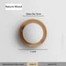 Natura Orb Walnut Wall Light 6