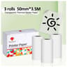 Phomemo M02 White Adhesive Paper Rolls 3 Pack 10