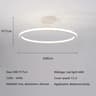 Modern Dimmable LED Ring Ceiling Chandelier 9