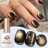 Cat Eye Magnetic Gel Polish Black Glass Shine For Winter Nail Art 4