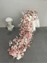 Pink Rose Large Flower Row Runner For Wedding Decor Floral Backdrop 6