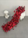 Pink Rose Large Flower Row Runner For Wedding Decor Floral Backdrop 7