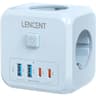 LENCENT EU Plug Power Strip With Three AC Outlets Three USB Ports And One USB C Adapter 9
