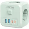 LENCENT EU Plug Power Strip With Three AC Outlets Three USB Ports And One USB C Adapter 11