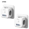 LENCENT EU Plug Power Strip With Three AC Outlets Three USB Ports And One USB C Adapter 12