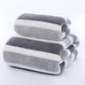 Striped Pattern Quick Dry Soft Towel Set For Bathroom And Face Care 6
