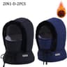 Cold Weather Thermal 3 In 1 Scarf Winter Windproof Hood Hat With Plush Neck Warmer 14