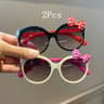Kids Bow Decor Big Frame Sunglasses Outdoor Party Vacation Travel Glasses 10