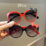 Kids Bow Decor Big Frame Sunglasses Outdoor Party Vacation Travel Glasses 6