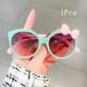 Kids Bow Decor Big Frame Sunglasses Outdoor Party Vacation Travel Glasses 7