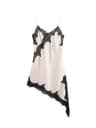 Women Fashion Sexy V Neck Lace Elegant Halter Dress Asymmetric Hem 6