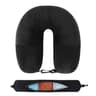 Travel Neck Pillow With Fillable Clothing Pillowcase And Velvet Cover 7